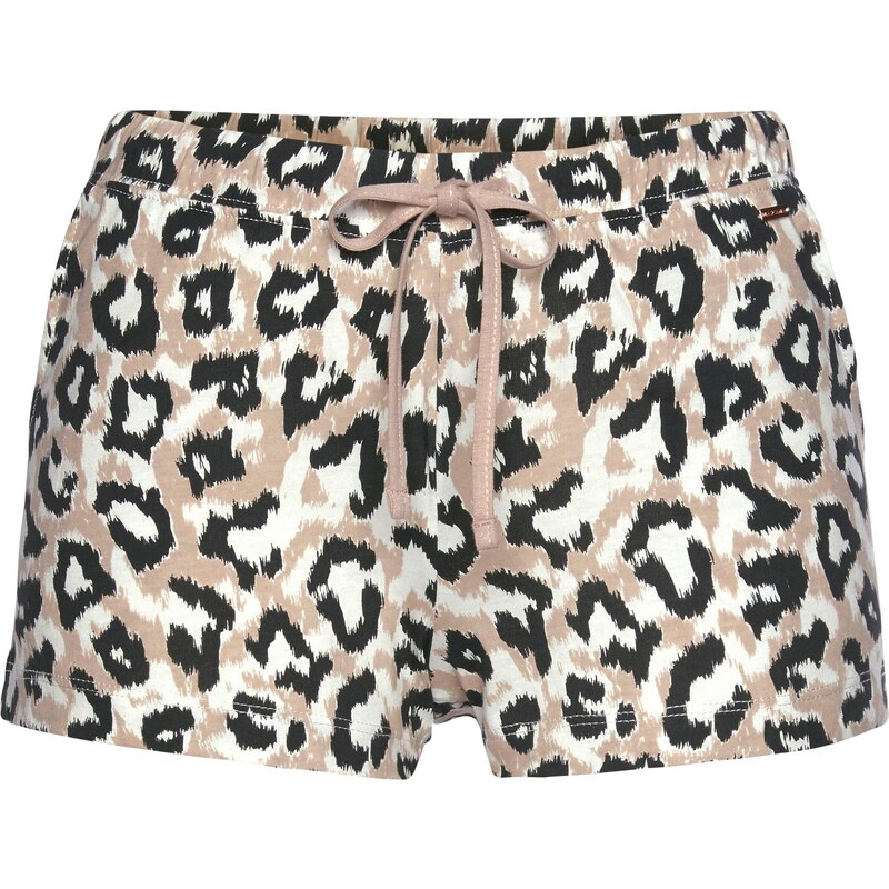 LASCANA Pyžamové kalhoty pink / černá / bílá 105462824