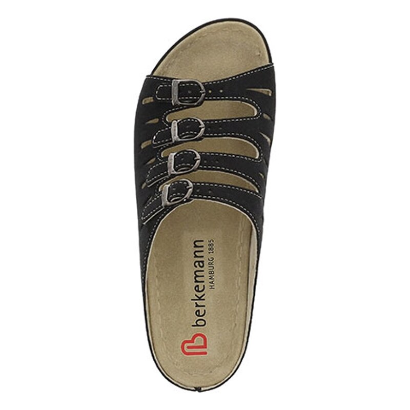 HASSEL 00737-015 zdravotní pantofle dámská černá mikronubuk Berkemann