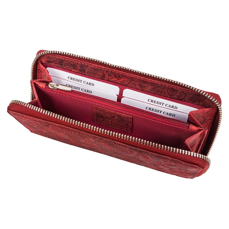 Moderní dámská peněženka Paolo Peruzzi T-08 kožená červená