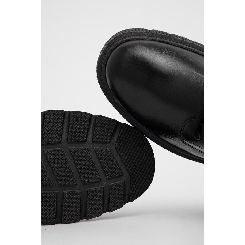 Kožené kotníkové boty Kurt Geiger London dámské, černá barva, na platformě