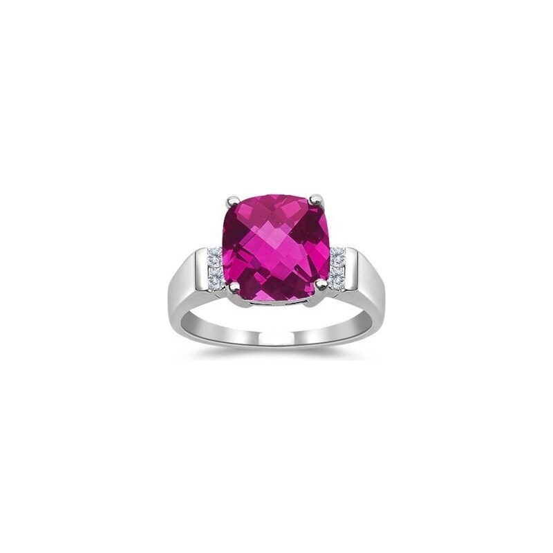 Klenota Prsten s růžovým topazem a diamanty