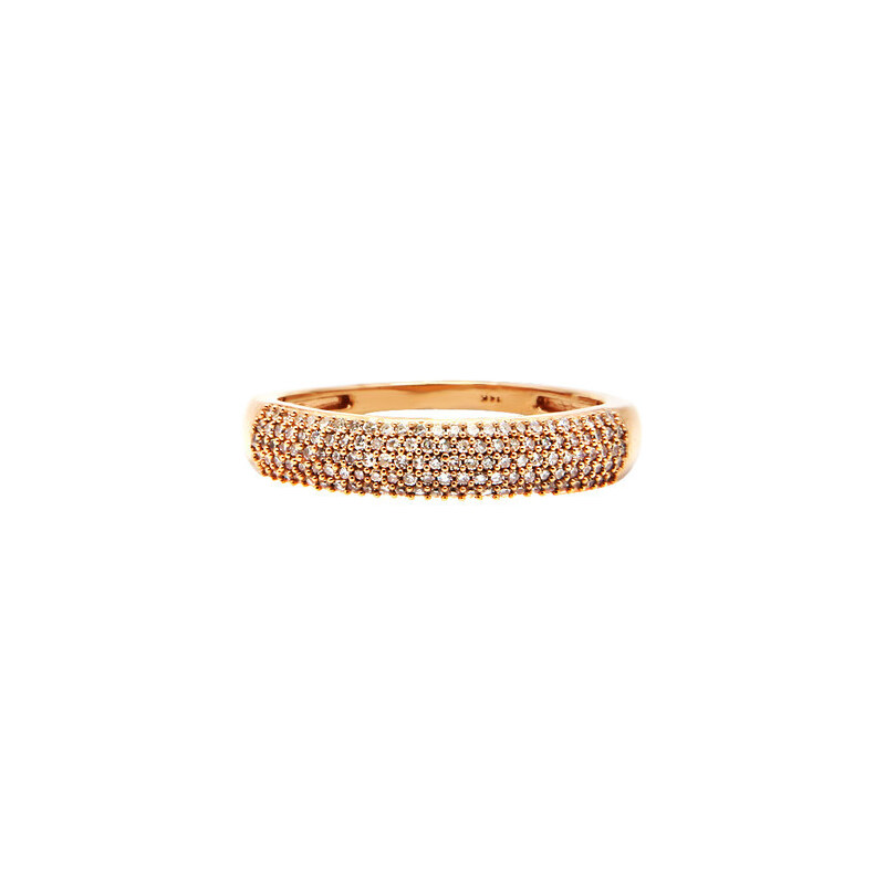 Snubní prsten z růžového zlata 14k