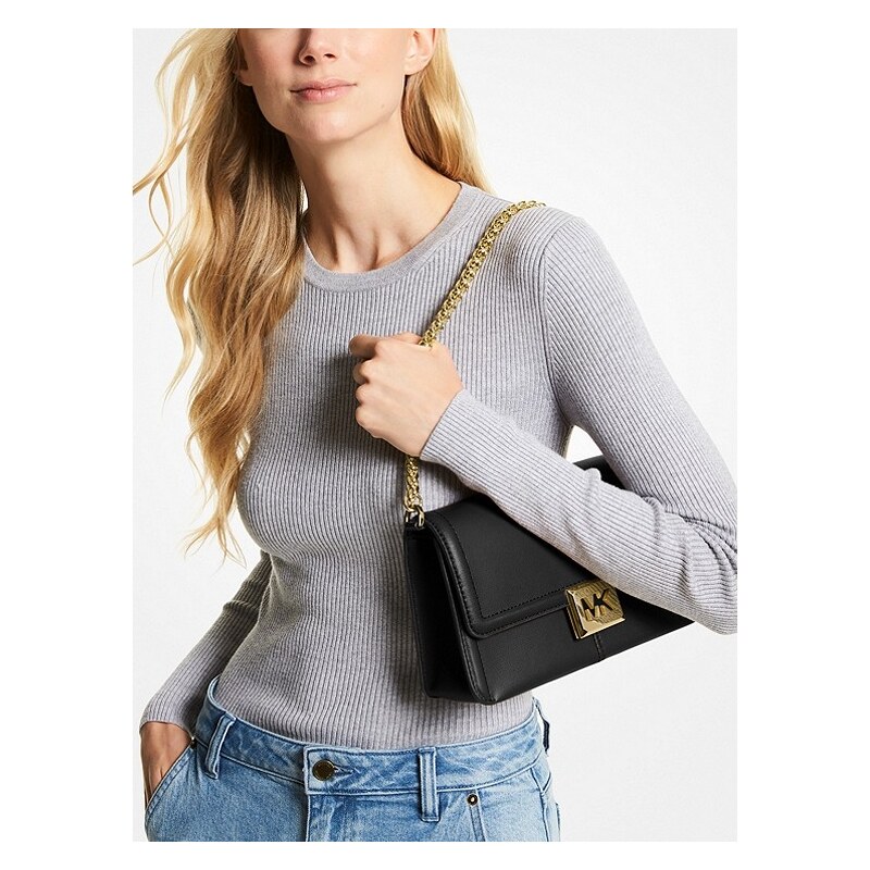 Michael Kors Sonia medium leather shoulder bag kabelka černá