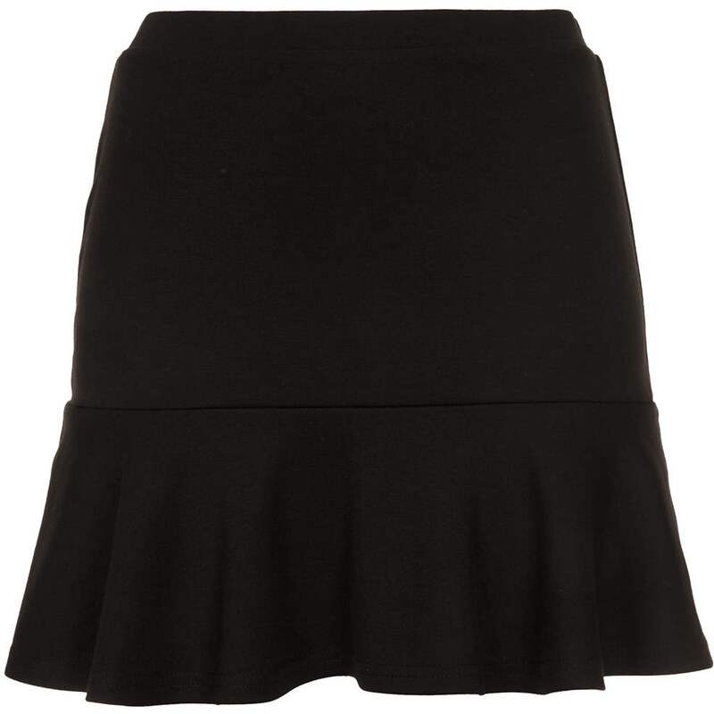 Topshop Black Drop Hem Mini Skirt