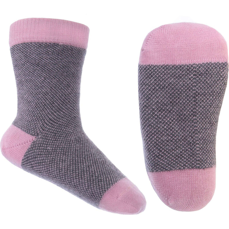 Dětské bavlněné ponožky Emel - Černo-Růžové - 100-76