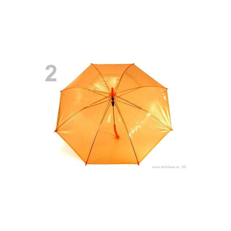 Stoklasa Dámský průhledný vystřelovací deštník (1 ks) - 2 Mandarin Orange