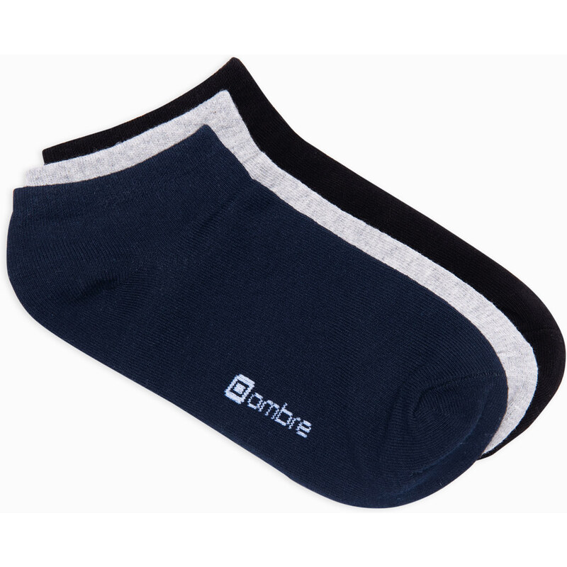 Ombre Clothing Pánské ponožky 3-pack - mix barev V5 OM-SOSS-0102
