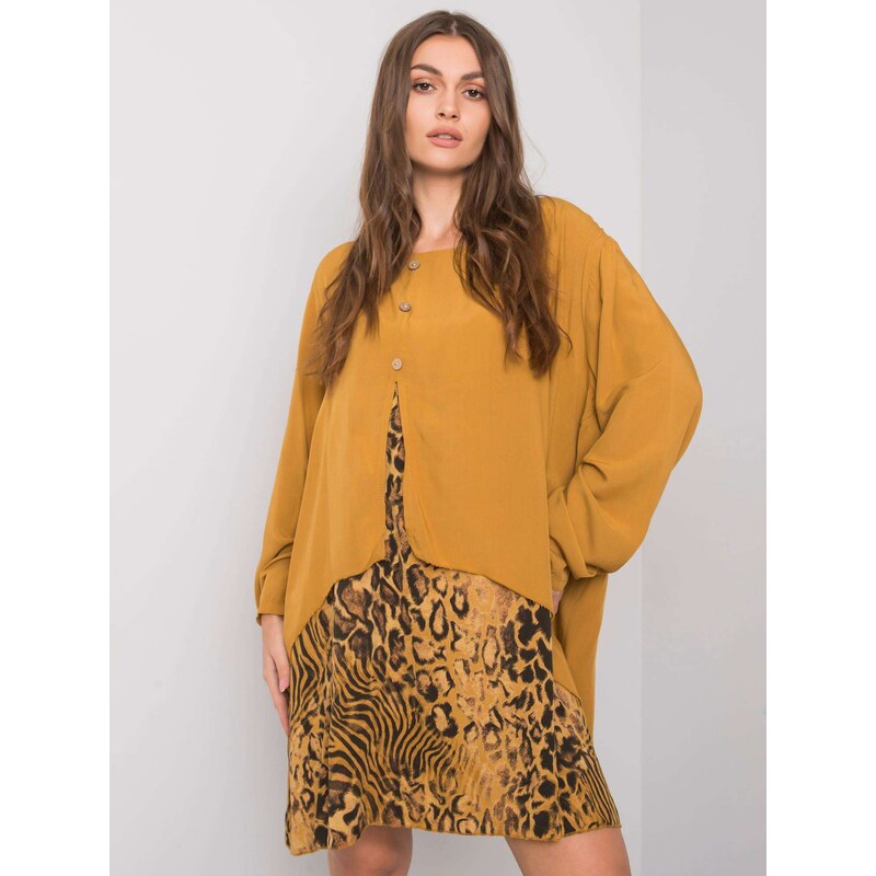 Italy Moda Dress-DHJ-SK-21451.50-dark yellow