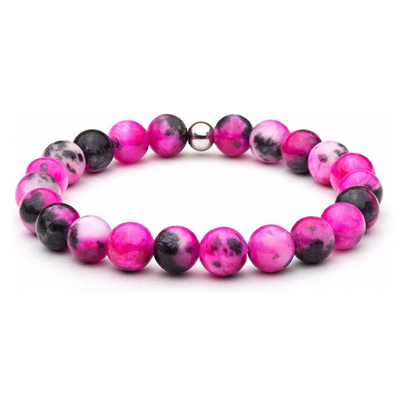 BudNej Minerální náramek FUCHSIA JADEIT MN1069