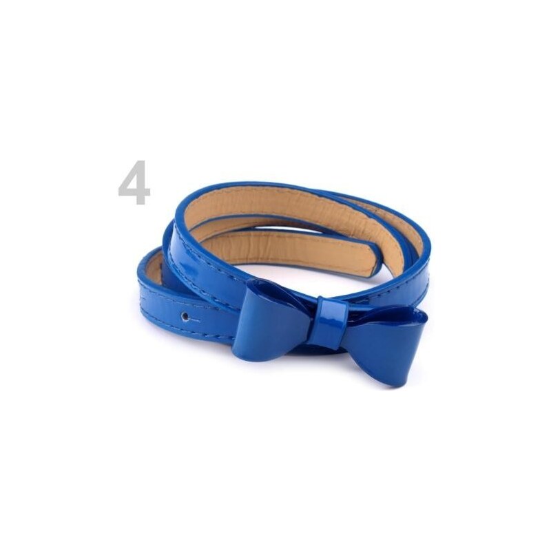 Stoklasa Dámský pásek 1x90cm úzký s mašličkou (1 ks) - 4 modrá