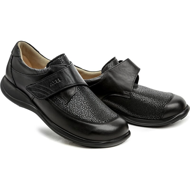 Axel AXCW010 černé dámské polobotky boty šíře H