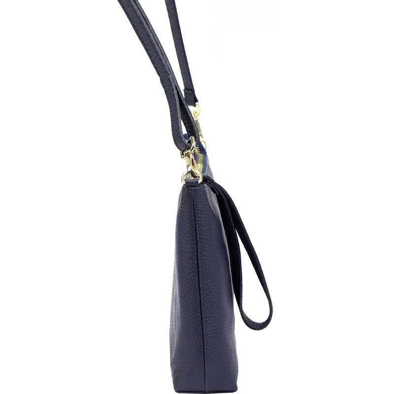 Kožená crossbody kabelka Pierre Cardin 4202 GNC modrá