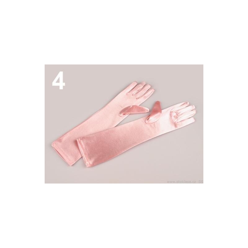 Stoklasa Společenské rukavice délka 36 cm (1 pár) - 4 růžová lasturová