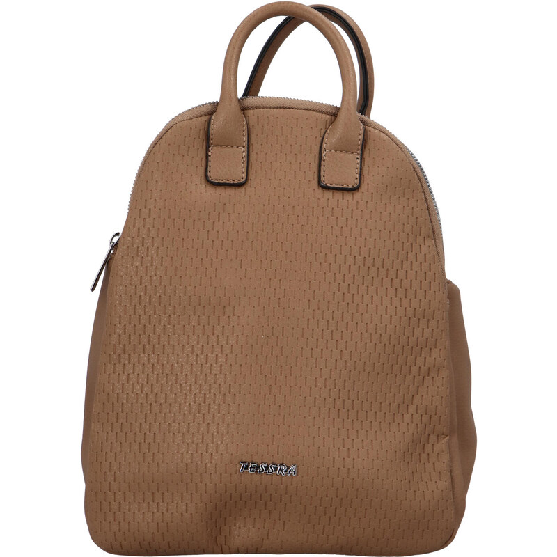 Tessra Milano Městský moderní koženkový batůžek Melanie stylish, clay 63544111