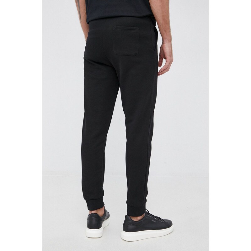 Kalhoty Gant pánské, černá barva, hladké