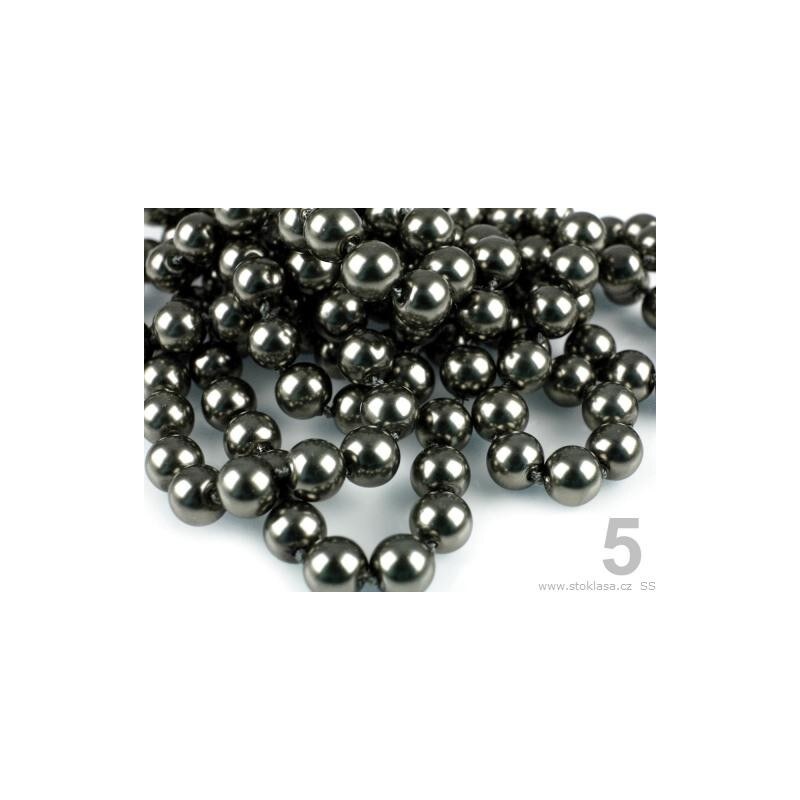 Stoklasa Náhrdelník z voskovaných perel 150 cm (1 ks) - 5 šedá neutrální