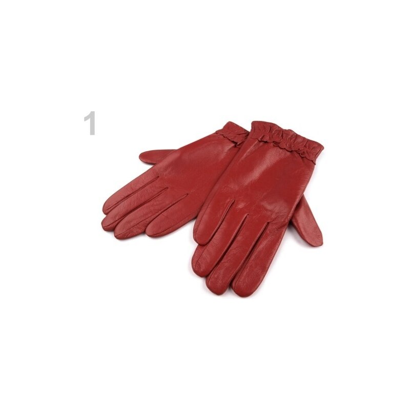Stoklasa Dámské kožené rukavice (1 pár) - 1 M červená