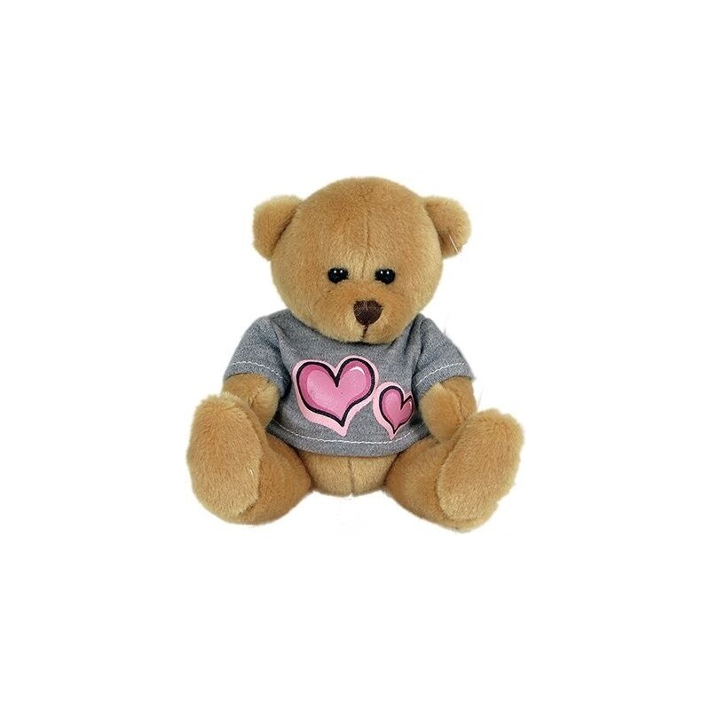 Rappa Plyšový medvěd v oblečku se srdcem 15 cm - dle obrázku