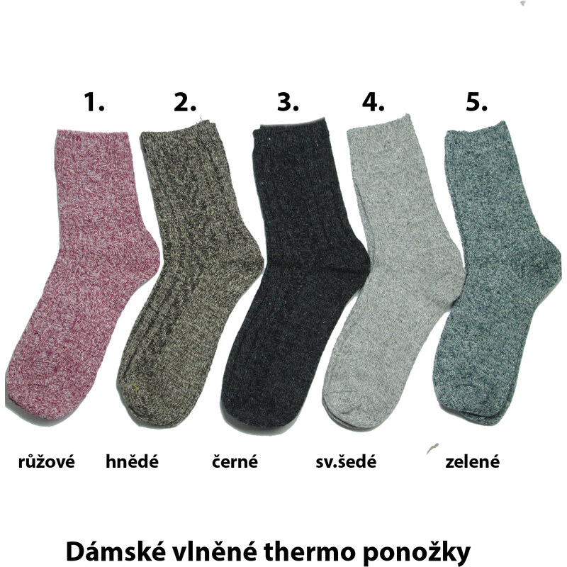 Aura.Via Dámské thermo vlněné vysoké ponožky