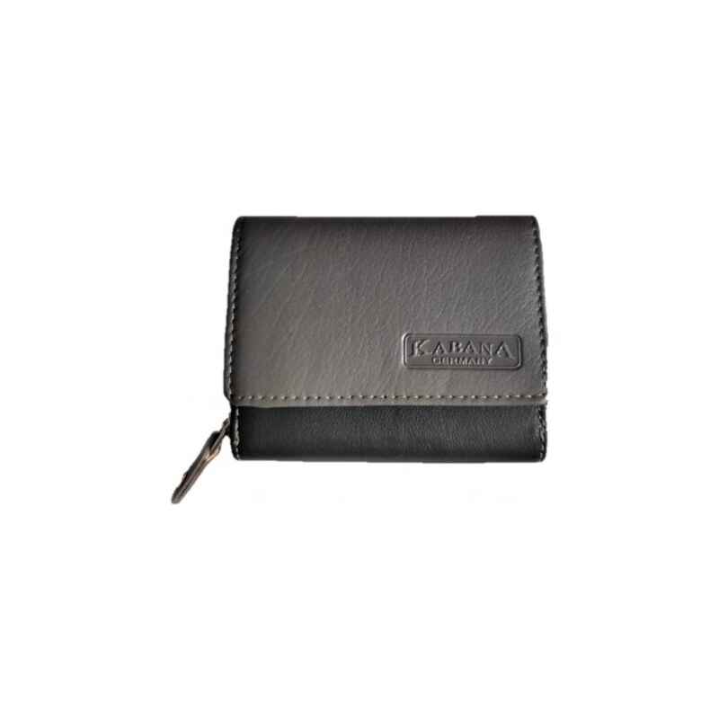 Prostorná mini kožená peněženka černá
