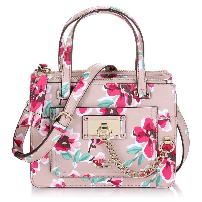 Guess Forget Me Not Little Status Satchel Floral Bag