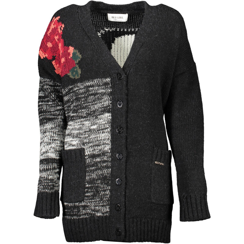 Černý cardigan Blugirl s květinovým vzorem