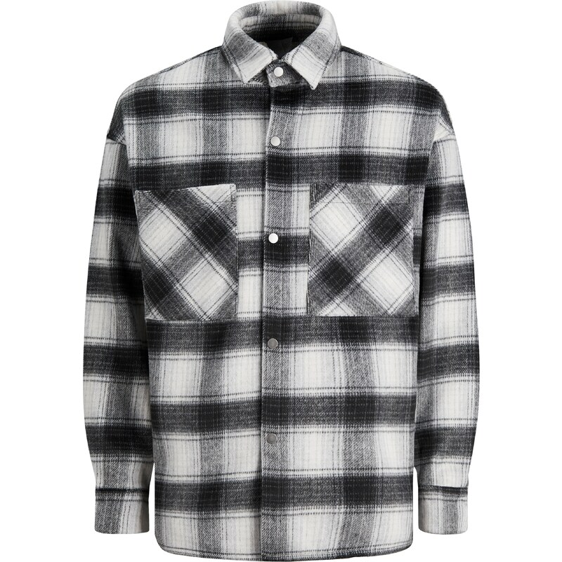 JACK & JONES Přechodná bunda Cane černá / přírodní bílá