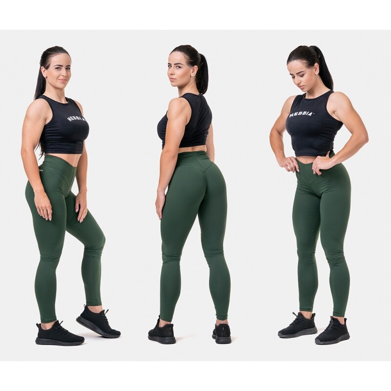 NEBBIA - Legíny High Waist Classic HERO 570 (dark green)