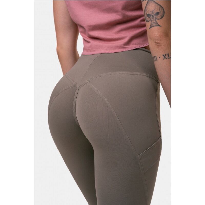 NEBBIA - Legíny High Waist Fit and Smart 572 (mocha)