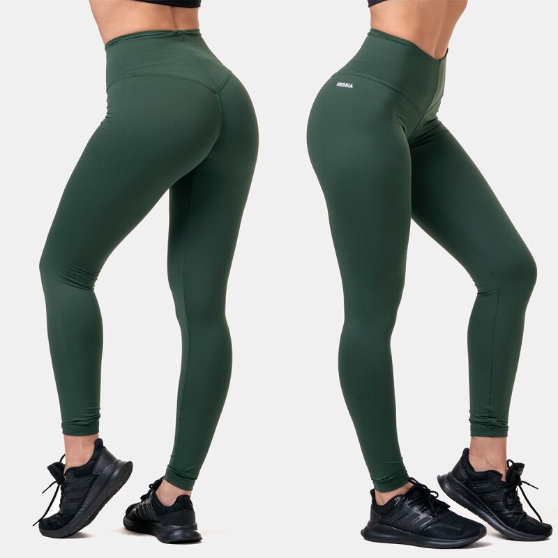 NEBBIA - Legíny High Waist Classic HERO 570 (dark green)