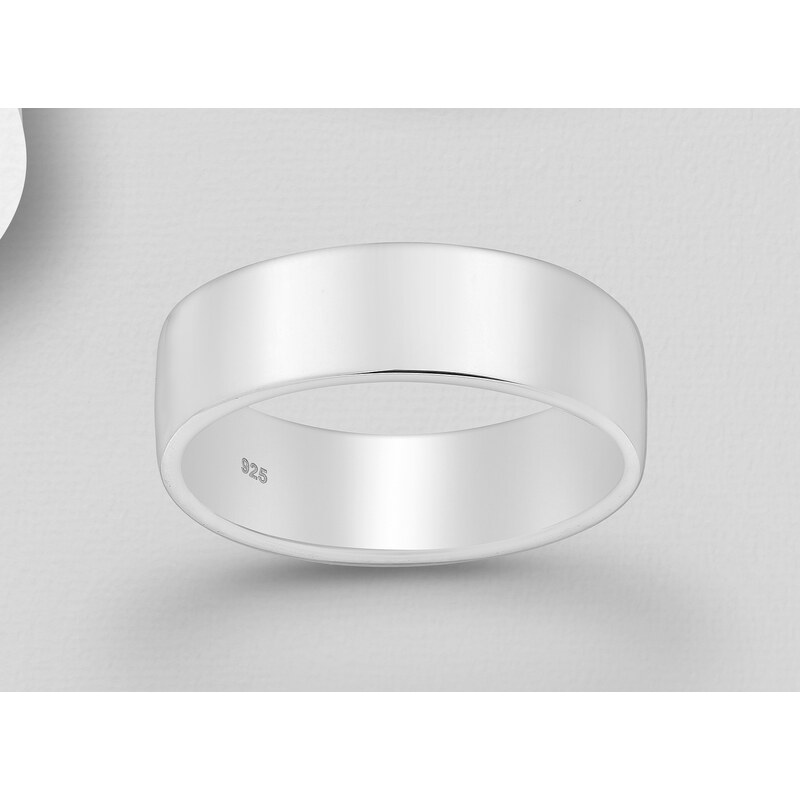SYLVIENE Stříbrný prsten pro muže hladký 6 mm