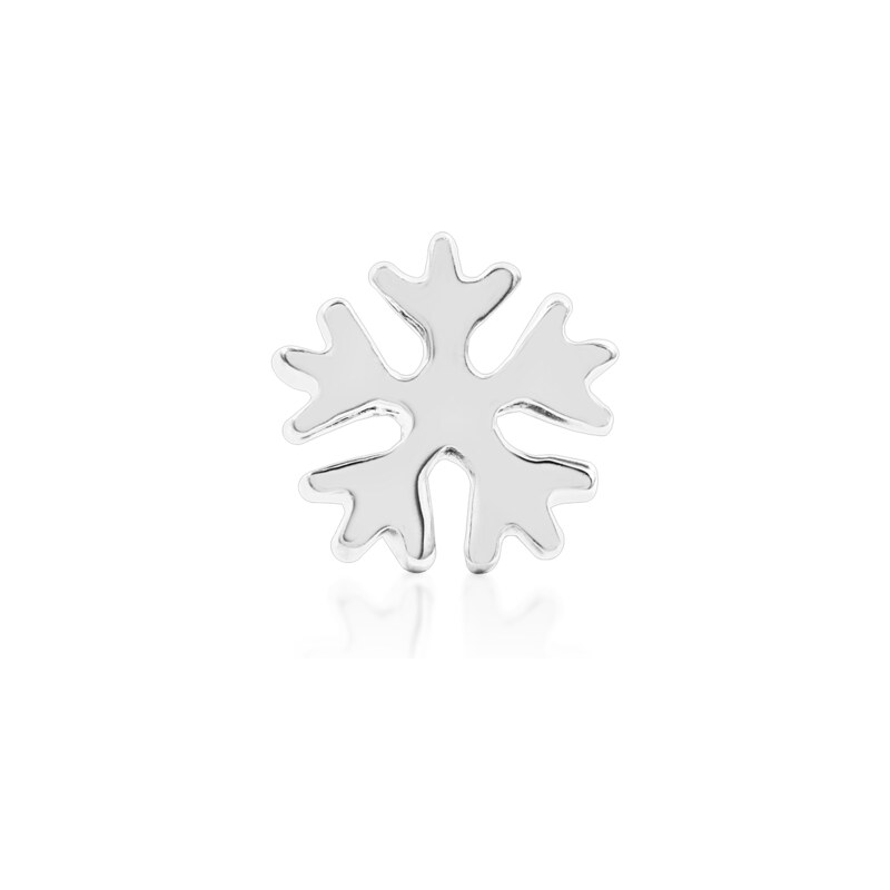 Junipurr jewelry Gold Snowflake Glossy 14kt bílé zlato 585/1000 - koncovka piercingu