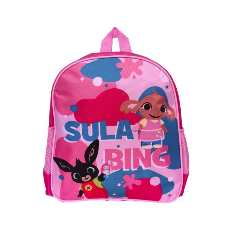 Setino Dětský / dívčí batoh zajíček Bing a slonice Sula - růžový / 31 x 27 x 10 cm