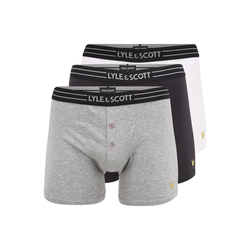 Lyle & Scott Boxerky Lewis námořnická modř / světle šedá / černá