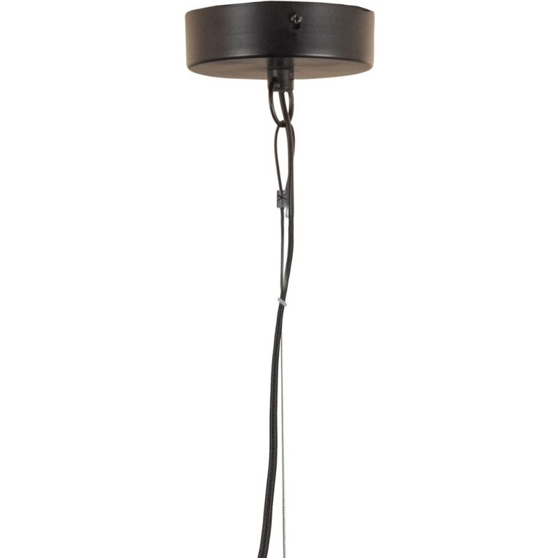 Hoorns Černé kovové závěsné světlo Etele 50 cm
