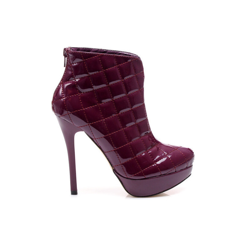 Okouzlující fialové dámské kotníkové boty