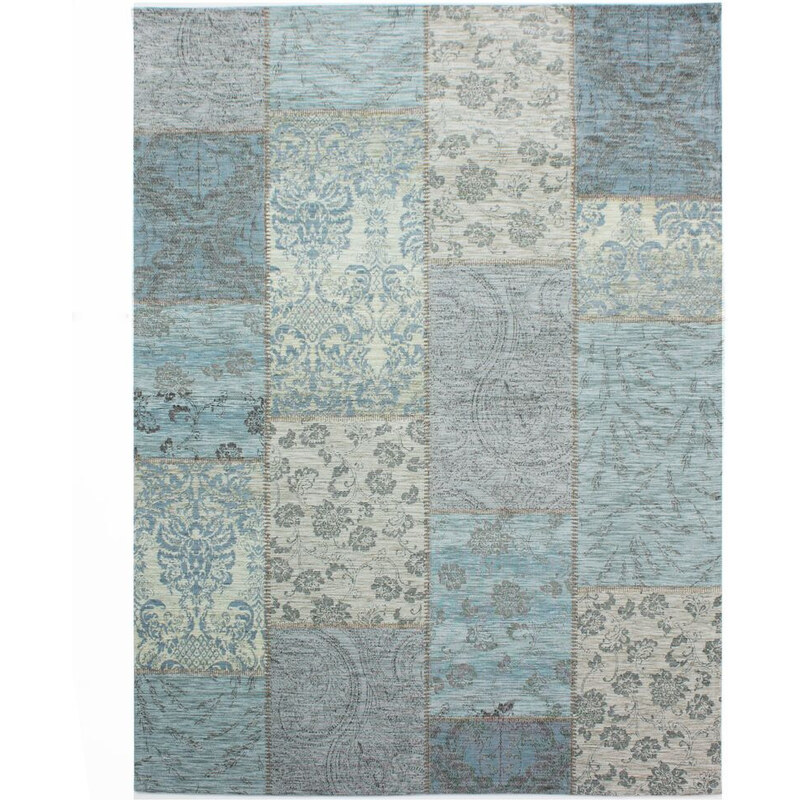 Flair Rugs koberce Kusový koberec Manhattan Patchwork Chenille Duck Egg - 120x170 cm