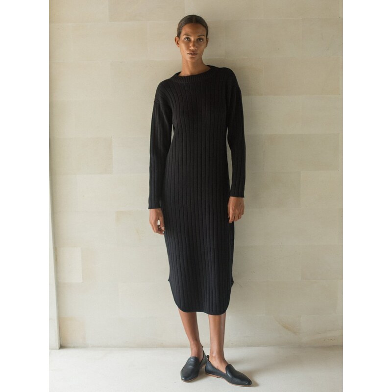 Luciee Gael Knit Dress In Black