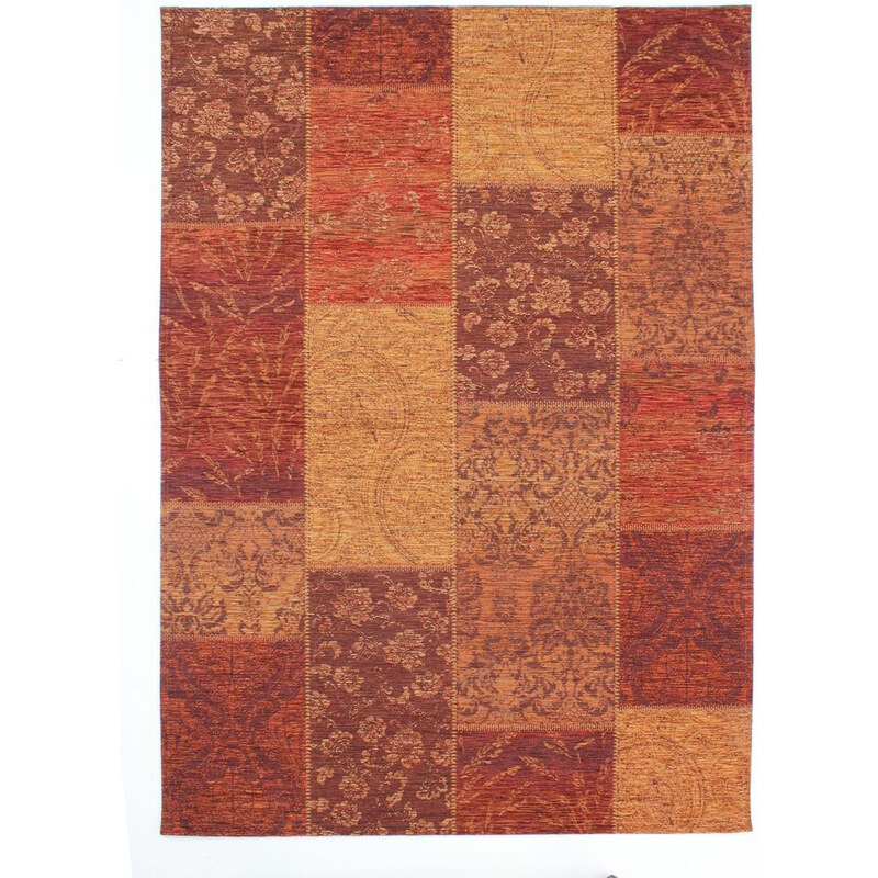 Flair Rugs koberce Kusový koberec Manhattan Patchwork Chenille Terracotta - 120x170 cm