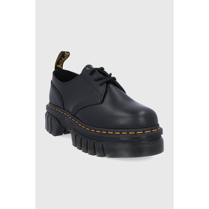 Polobotky Dr. Martens Audrick 3-Eye dámské, černá barva, na plochém podpatku, DM27147001