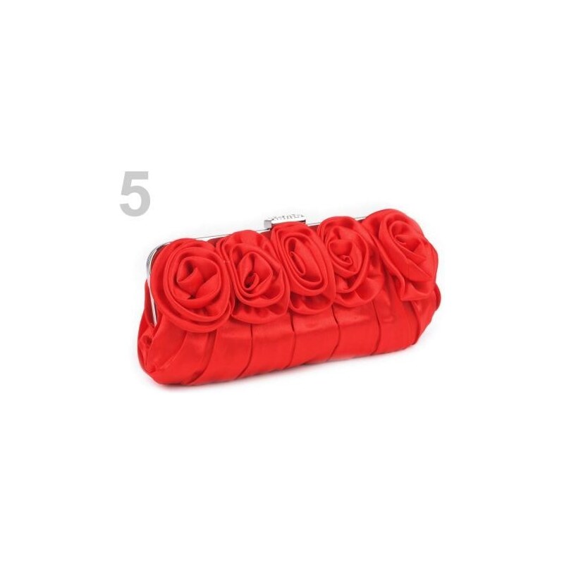 Stoklasa stok_700408 Slavnostní kabelka SATIN růže (1 ks) - 5 červená