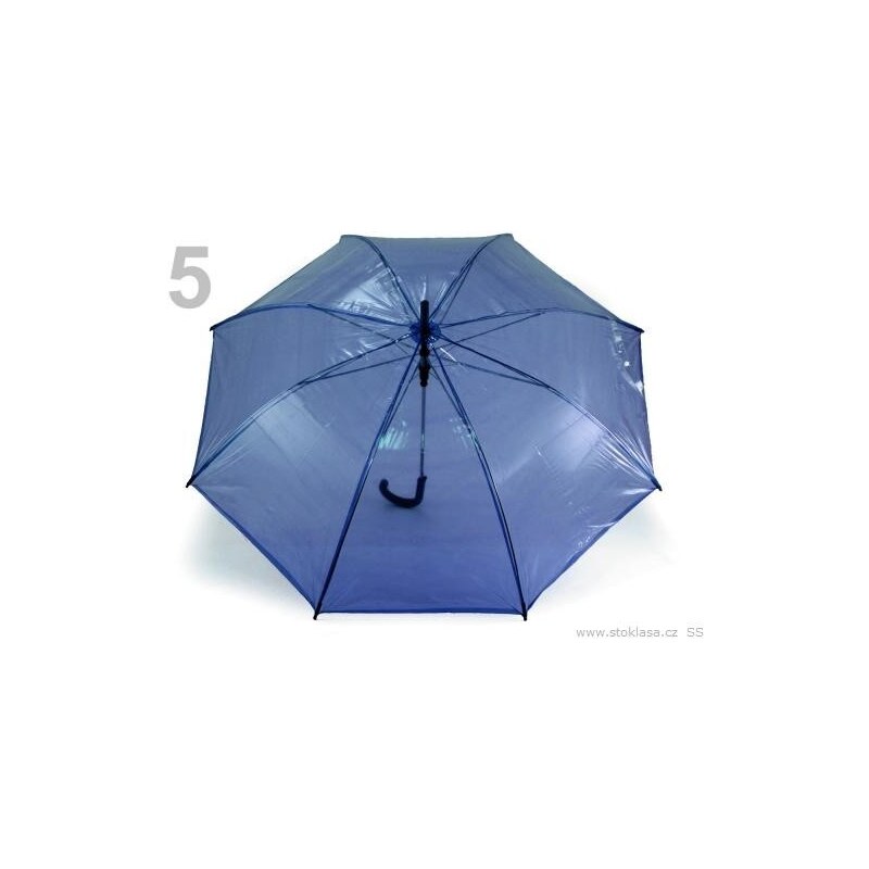 Stoklasa Dámský průhledný vystřelovací deštník (1 ks) - 5 Imperial Blue