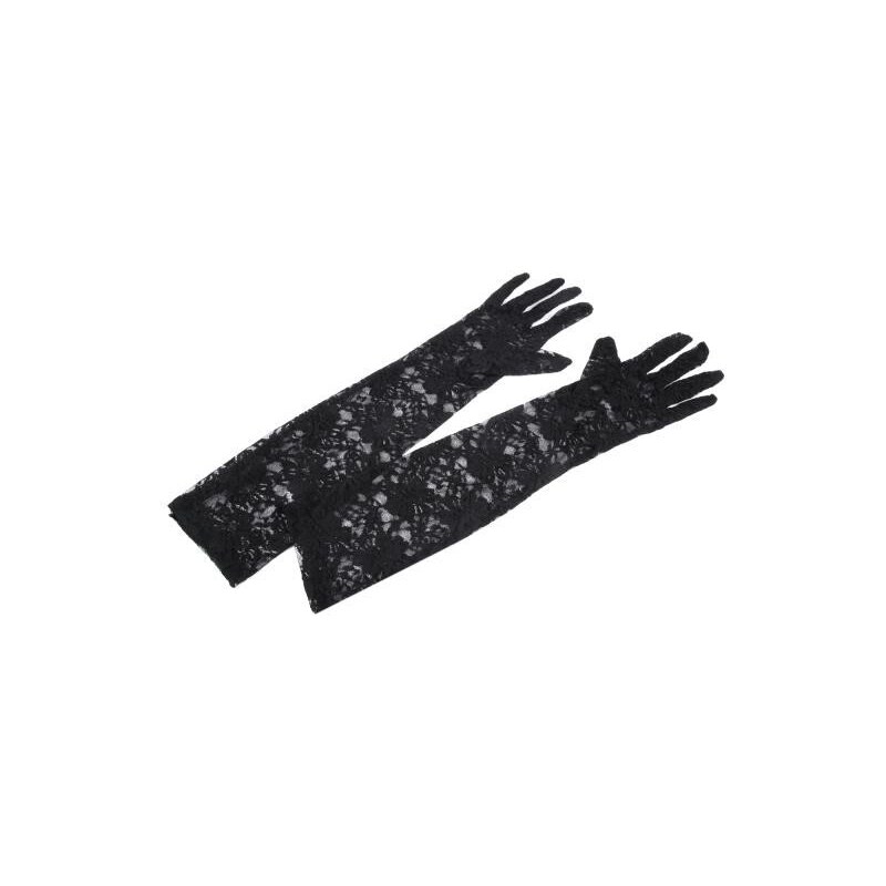 Stoklasa Společenské rukavice délka 43 cm krajkové (1 pár) - černá