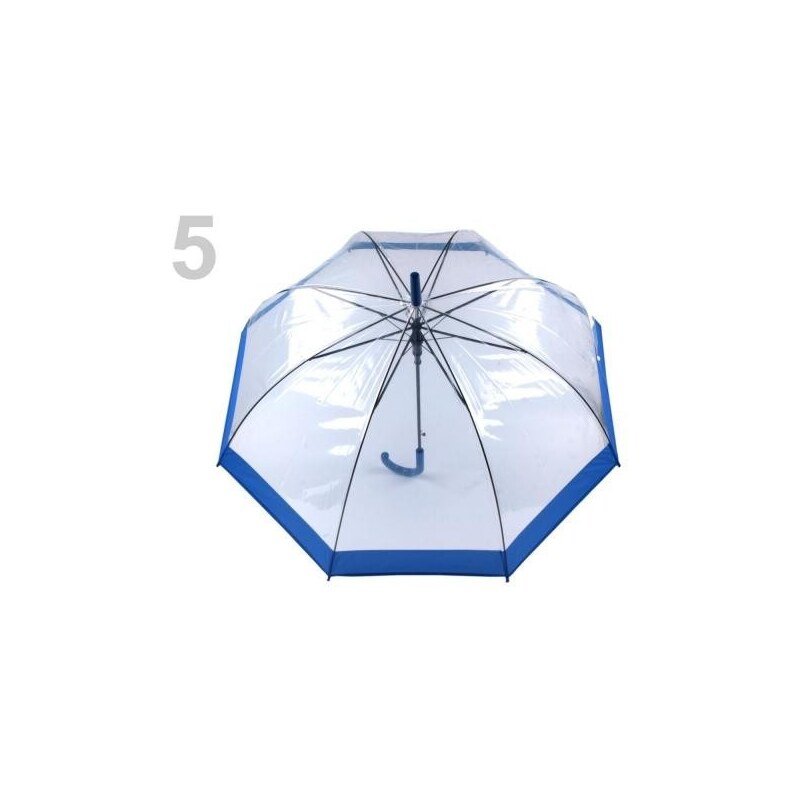 Stoklasa Dámský průhledný vystřelovací deštník (1 ks) - 5 modrá královská