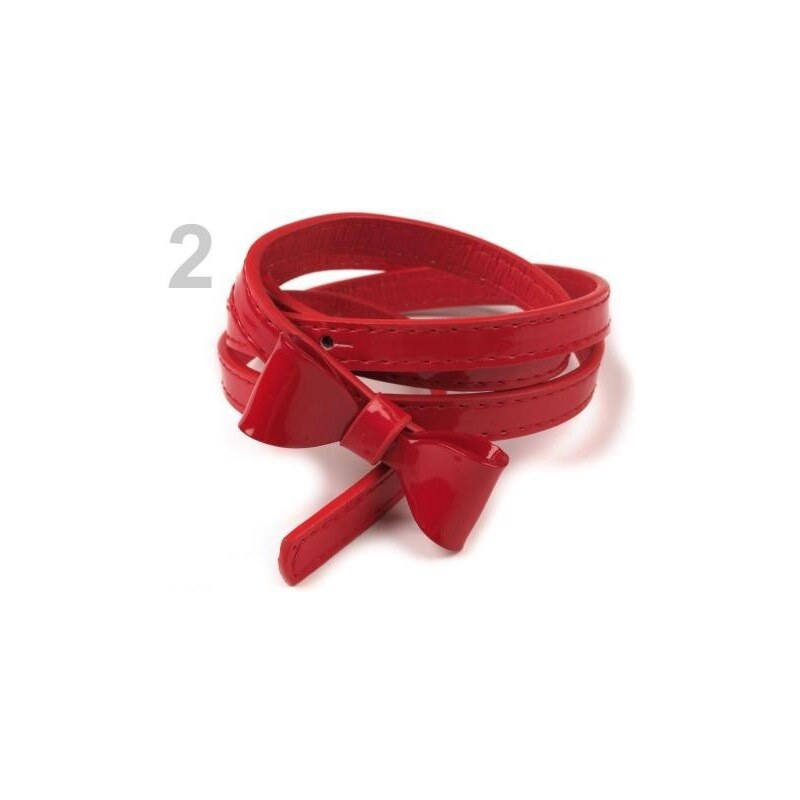 Stoklasa Dámský pásek 1x90cm úzký s mašličkou (1 ks) - 2 červená