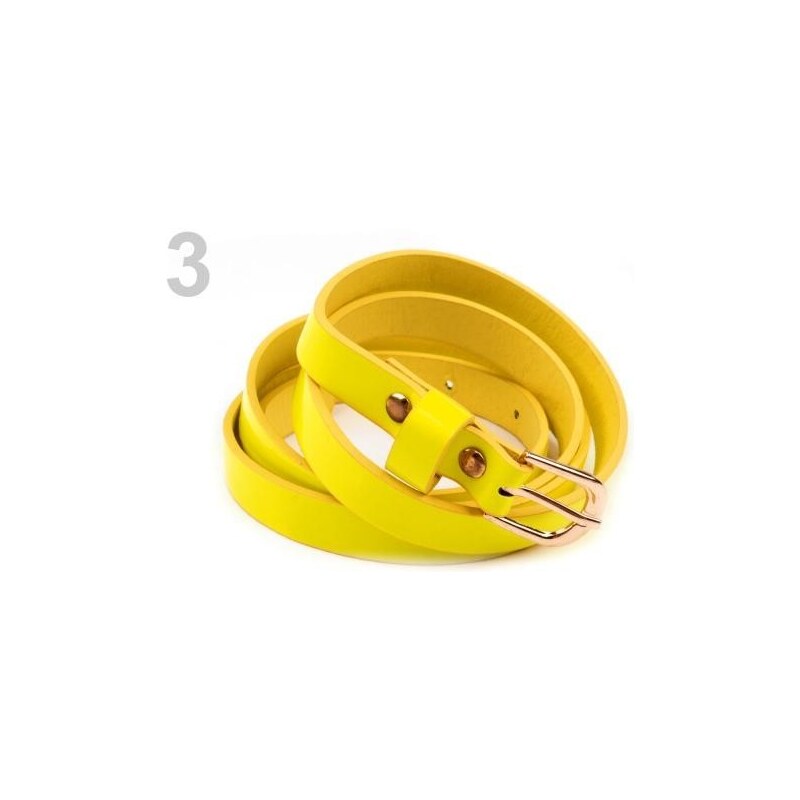 Stoklasa Dámský pásek 1,4x112 cm úzký (1 ks) - 3 žlutá
