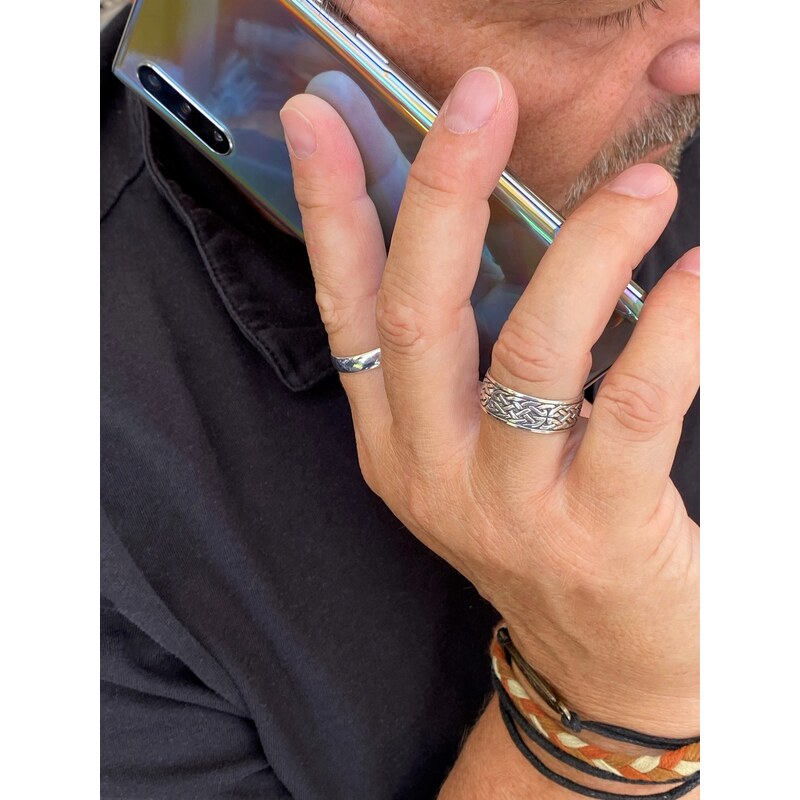 SYLVIENE Stříbrný prsten pro muže 5 mm