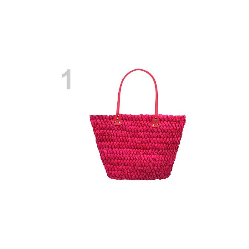 Stoklasa Slámová taška 40x45cm (1 ks) - 1 růžová malinová