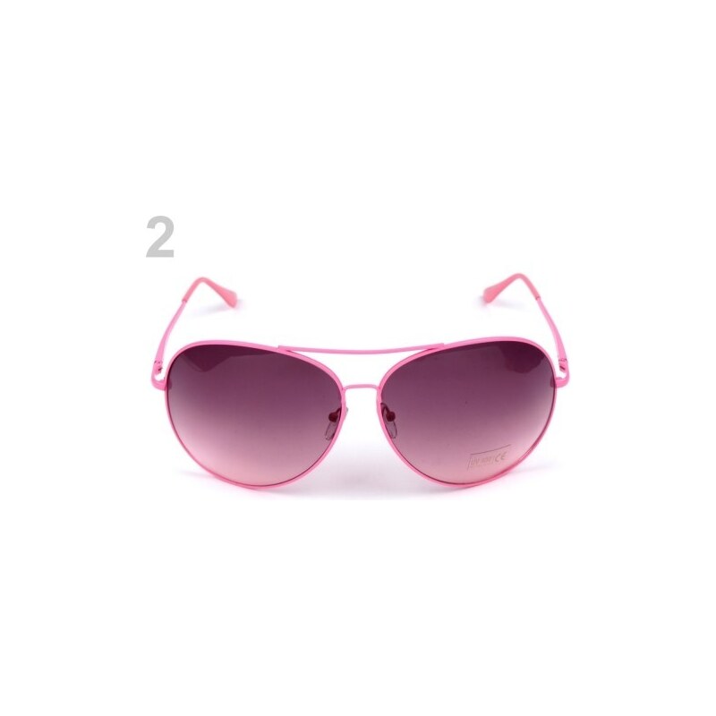 Stoklasa Sluneční brýle PILOTKY unisex (1 ks) - 2 růžová malinová