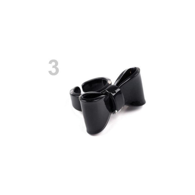 Stoklasa Prsten plastový MAŠLIČKA (1 ks) - 3 černá